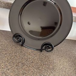 Black Charger Plates