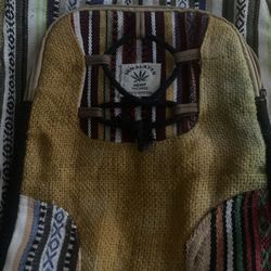 handmade hemp bag/backpack