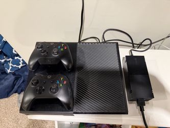 Xbox One Console with Two Controllers and Power Brick