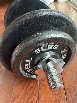 🏋️‍♂️ Adjustable Steel Dumbbell (30lbs total) – Solid Chrome & Cast Iron!