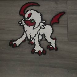 Absol Pokemon Perler Bead/ Pixel Art