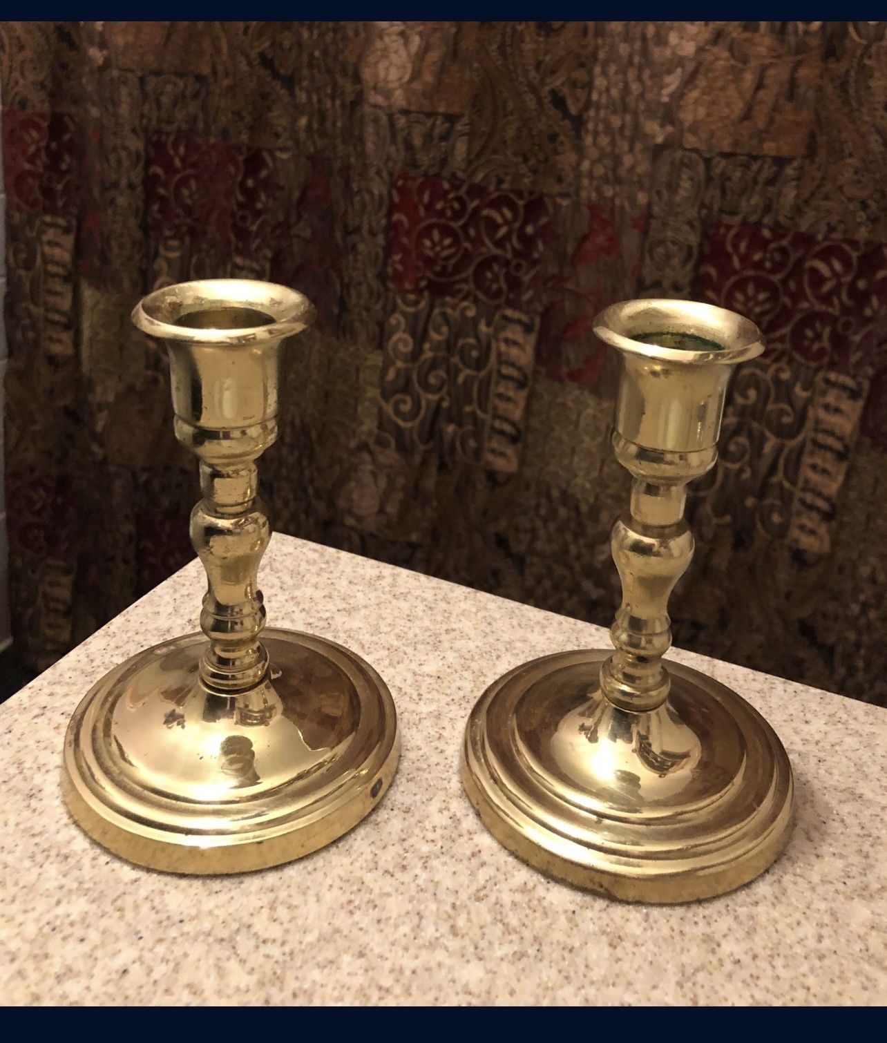 Brass Candleholders ( See Description )