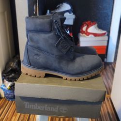 Timberland 6" Waterproof Navy Suede Good Cond Sz 10.5 $80