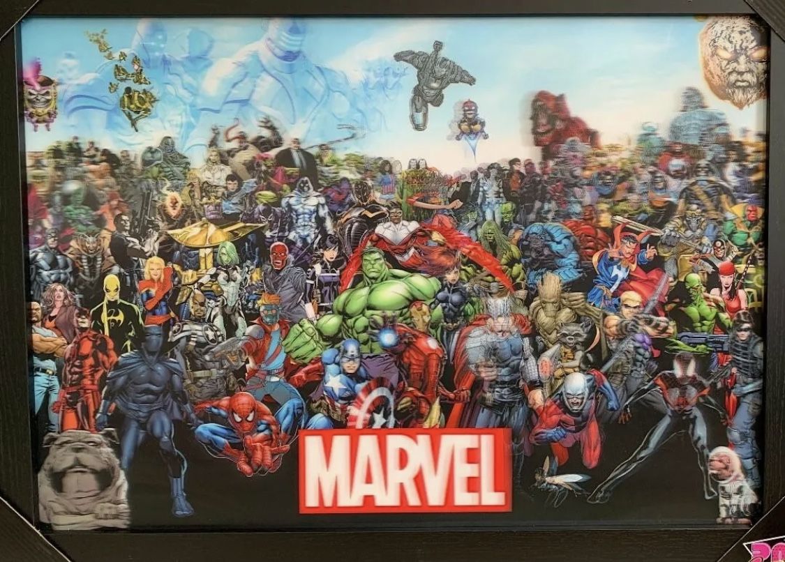 Marvel Universe Canvas Wall Picture 28" x 18" X 1"