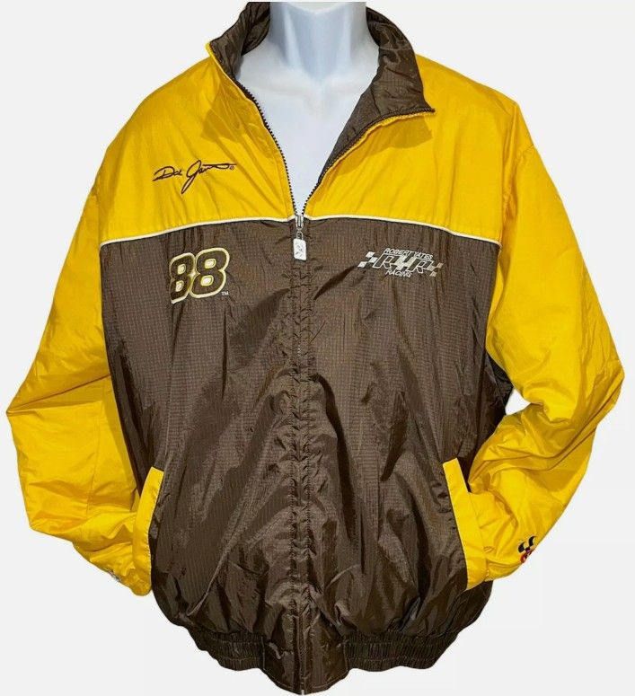 RARE/VINTAGE Chase Authentics Dale Jarrett UPS Windbreaker 88 NASCAR Size 2XL. Odor and stain free