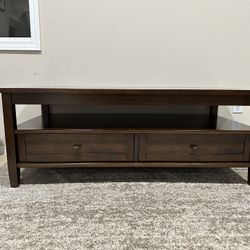 Wood Brown Coffee Table By Simpli Home $150