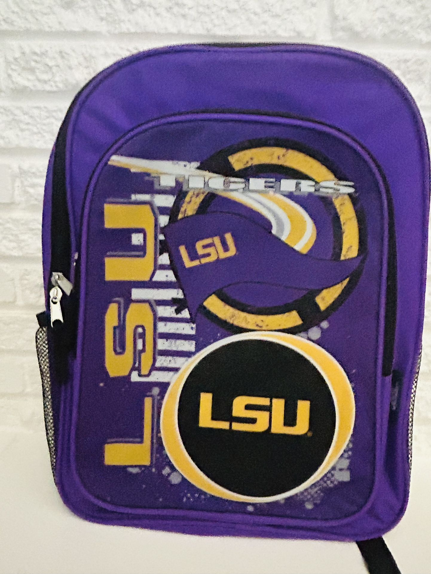 LSU Tigers Kids Purple School Travel Backpack Brand New With Tag 16.5" ×13