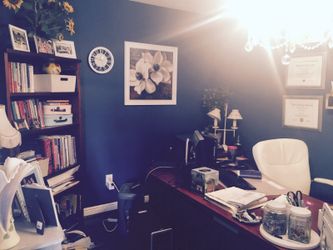 3 piece office furniture. Desk, 2 drawer file cabinet and bookcase. Like new. Maple wood.