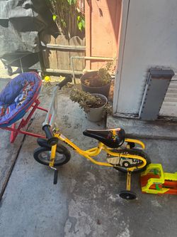 Yellow bike for kids