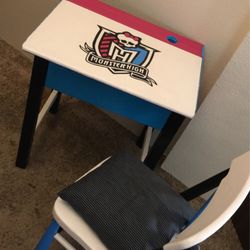Hand Painted Monster High Kids Desk Furniture 