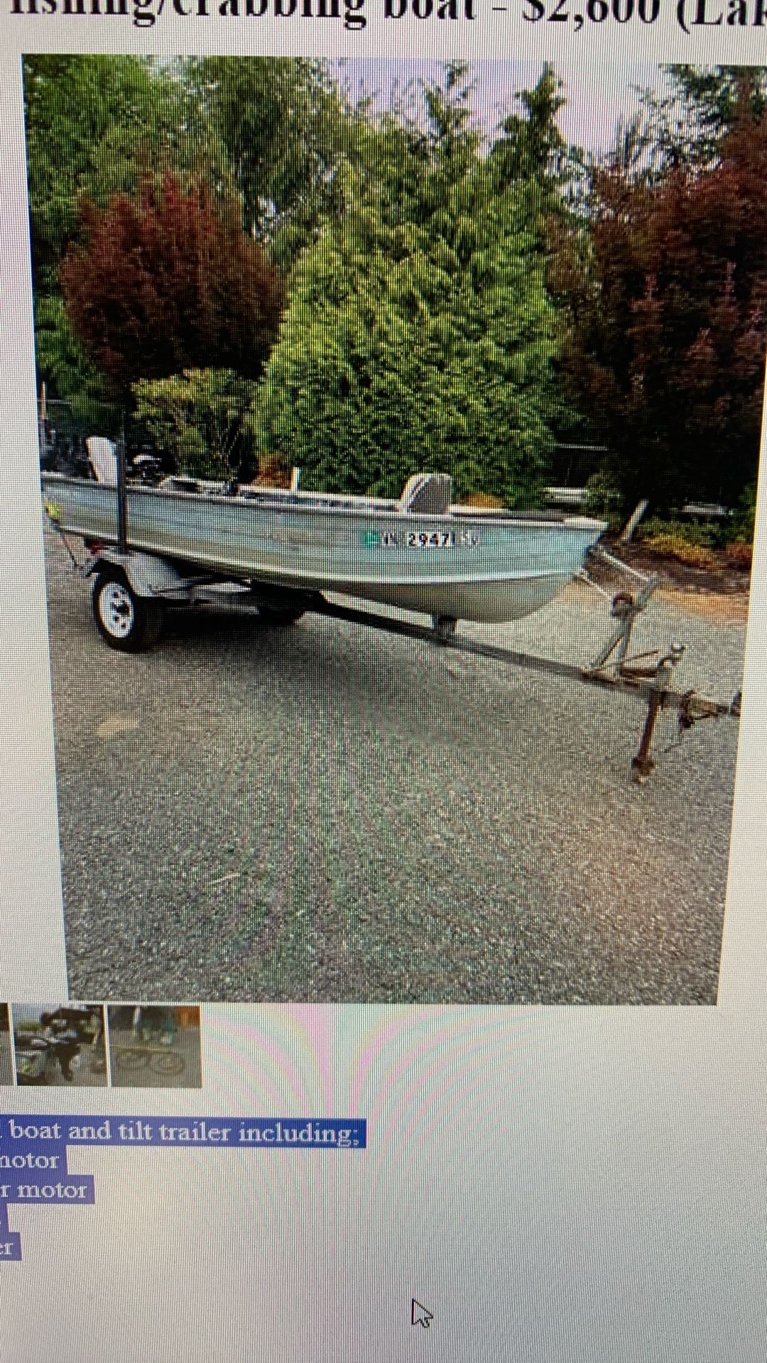 14 foot StarCraft fishing crabbing boat