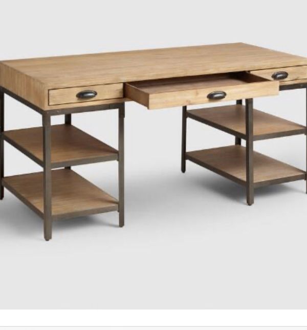 World Market Teagan wood metal deskbrand new... still in box for