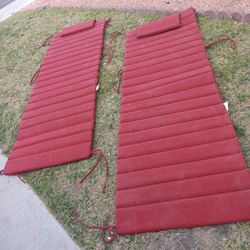 (2) Outdoor Patio Chaise Lounge Chair Cushions 