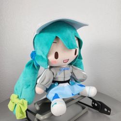 10" Hatsune Miku Sitting Baseball Uniform Plush
