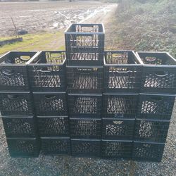 Double Milk Crates With Metalband