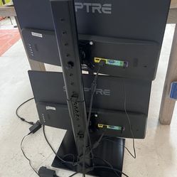 2 Computer Monitors With Rack, Tv Screens