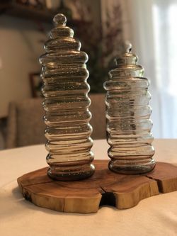 Set Of 2 Holmegaard Primula Apothecary Jar Glass Canister With Lid Jacob Bang