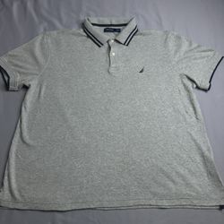 Nautica Mens XL Polo Shirt Gray