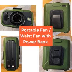 Portable Waist Fan & Power bank