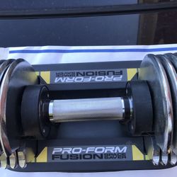 Adjustable Dumbbell 5-25 Pounds Compact Unit 