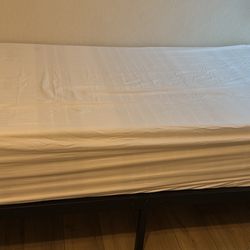 Twin Size Bed With Steel Frame