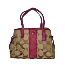 COACH Signature Pink and Tan Tote bag (Pre-Loved) 