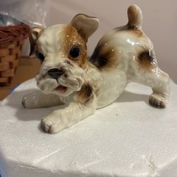 Vintage Adorable, Playful Puppy Figurine By Lefton