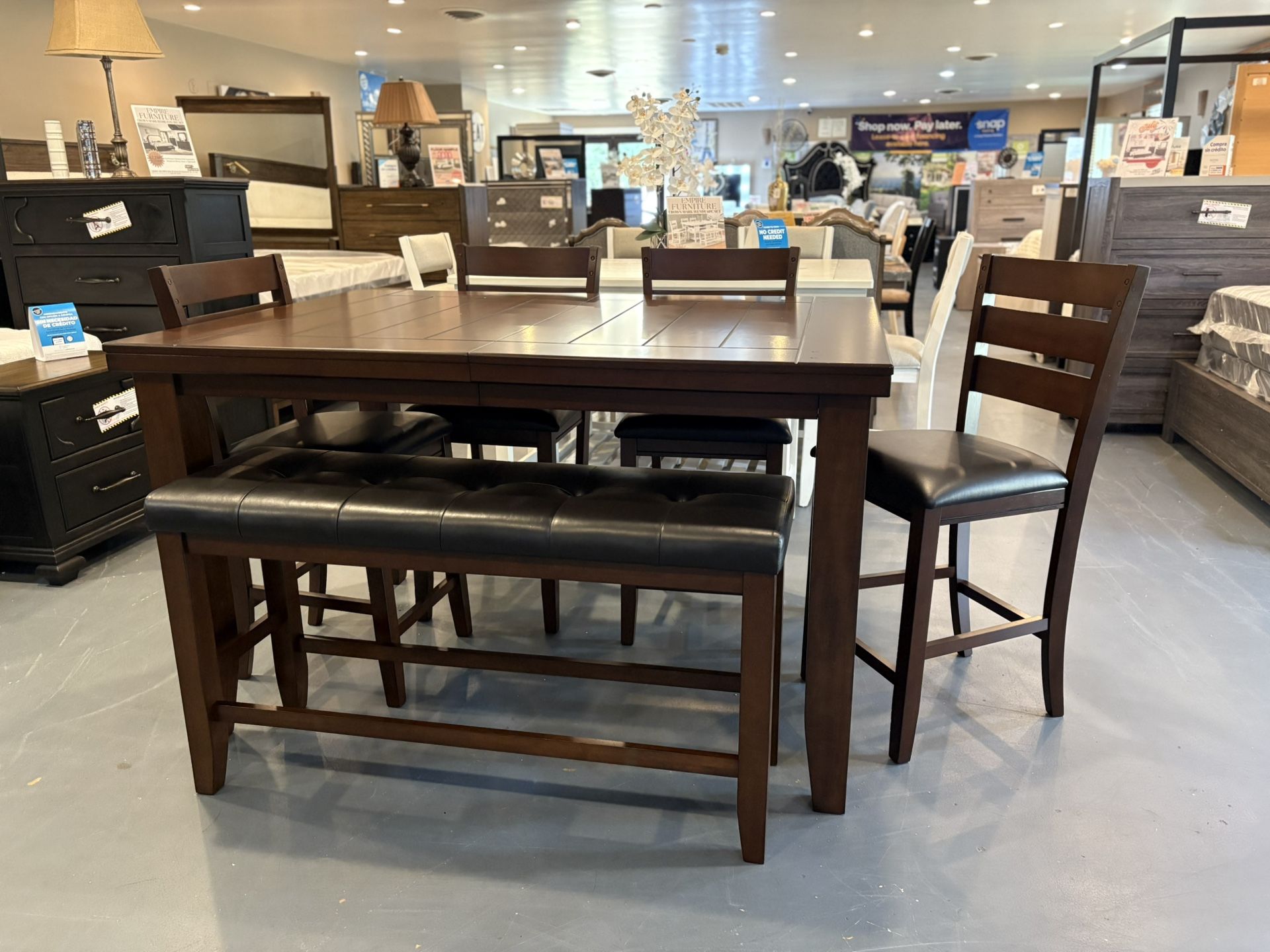 New 6PC Dining Counter Height Set