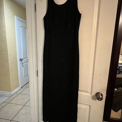 Beaded Black Dress Size 12 Not Stretchy 