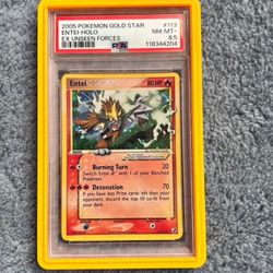 2005 Pokemon Gold Star Entei Holo PSA 8.5