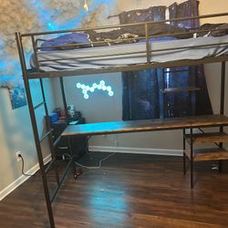 Kid Size Bunk Bed With Desk