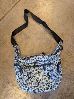 Floral Crossbody Bag with Multiple Pockets