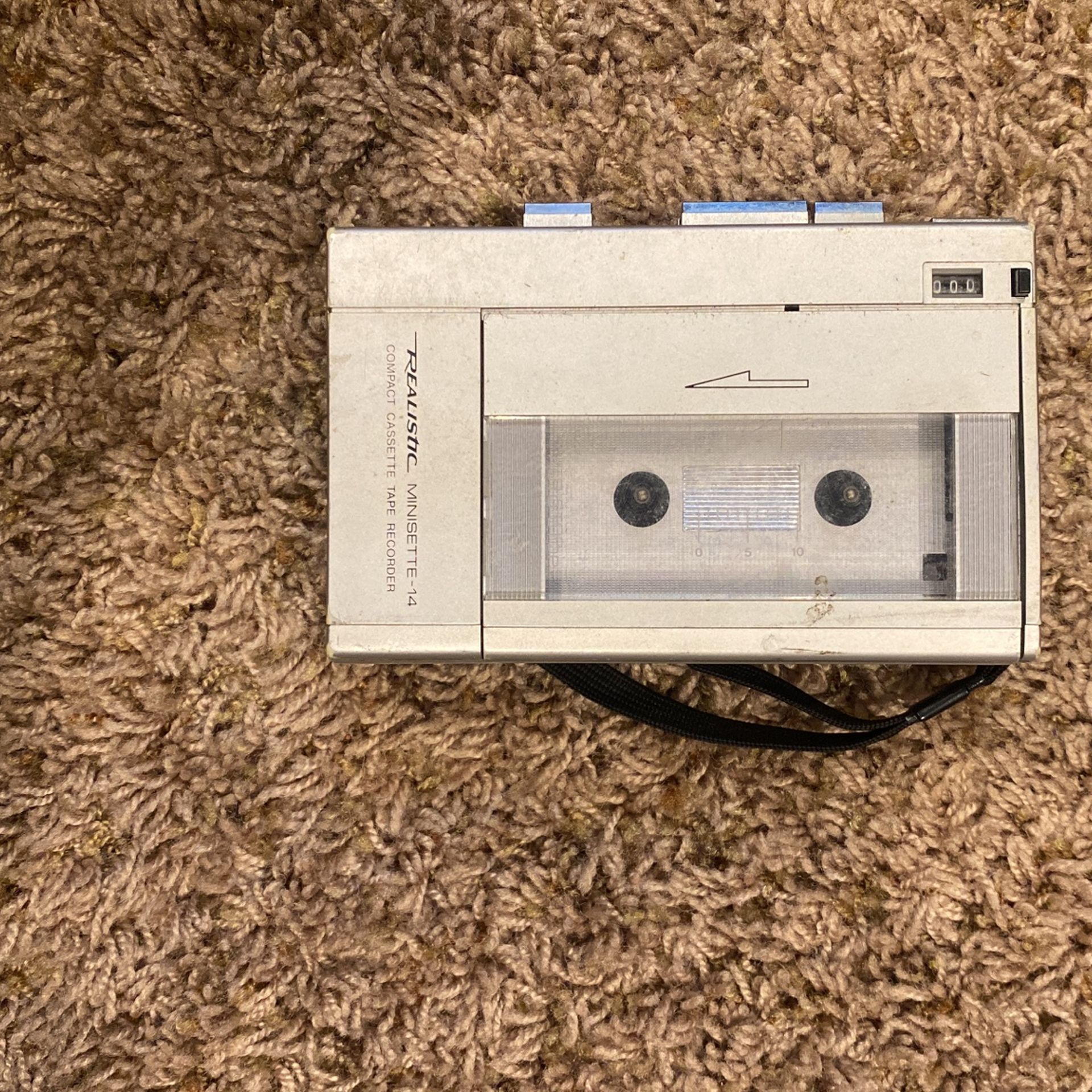 Vintage REALISTIC Minisette-14 Compact Cassette Tape Recorder Model14-1024