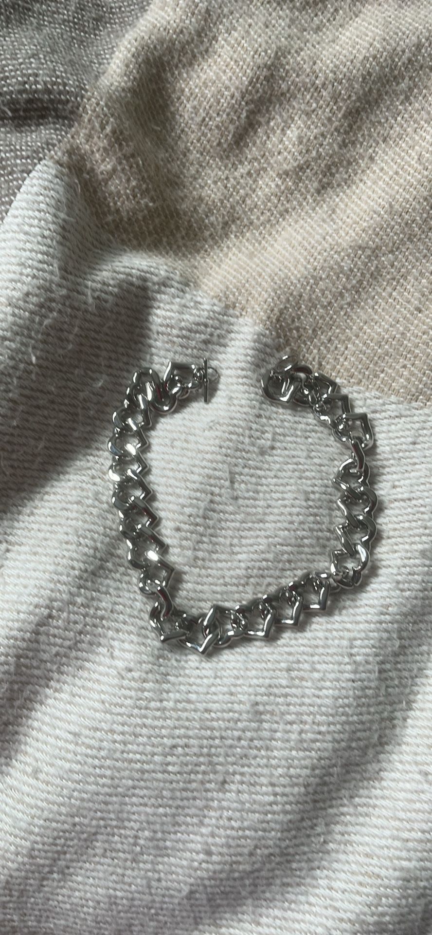 Silver Tone Heart Necklace 