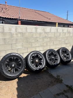 XD Series Black Wheels with All-Terrain Tires – Set of 4