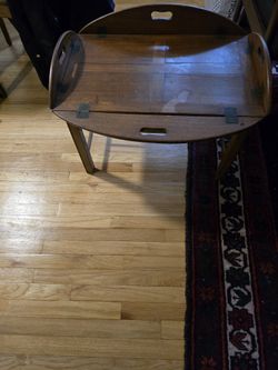 English mahogany butlers tray table