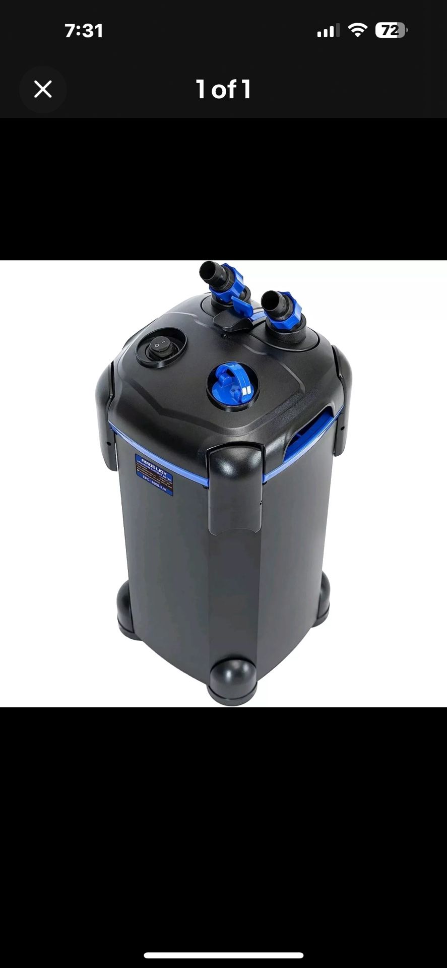 NEW! AMOSIJOY Aquarium Canister Filter Model EPC-650-UV Pump up to 30 Gallons