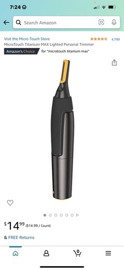 MicroTouch Titanium MAX Lighted Personal Trimmer