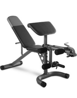 Gym Bench with leg extensions/curl and preacher curl attachment