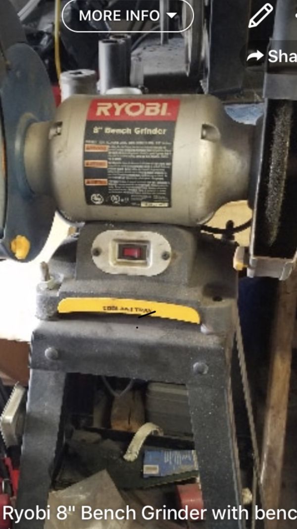 Ryobi 8” bench grinder with bench for Sale in North Miami, FL OfferUp