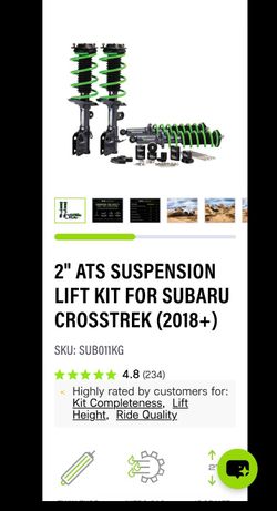 Lift Kit for subaru crosstrek