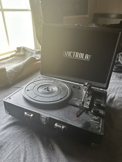 Victrola Vintage 3-Speed Bluetooth Portable Suitcase Record Player with Built-in Speakers