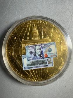 American Mint 2010 Benjamin Franklin $100 Banknote Gold-Tone Coin