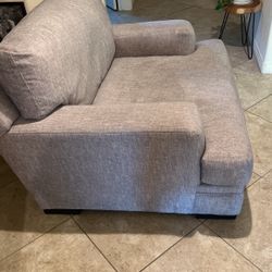 Oversized Chair Couch Grey 