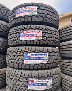 265/70r16 American Llantas nuevas estilo todo terreno con instalación incluida