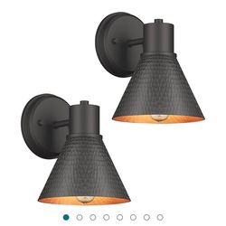 Pair of outdoor waterproof wall sconces