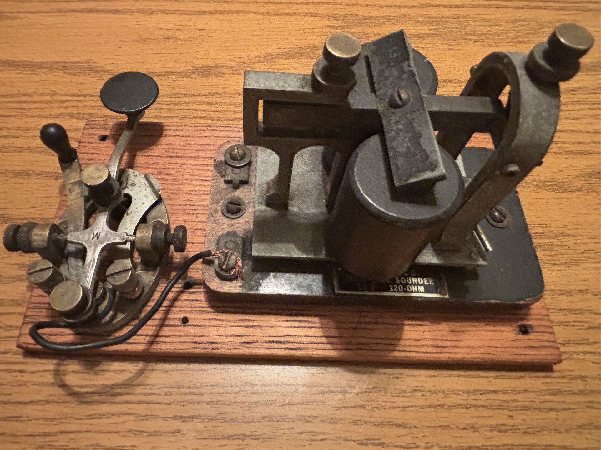 Antique Western Electric Telegraph Key And Sounder