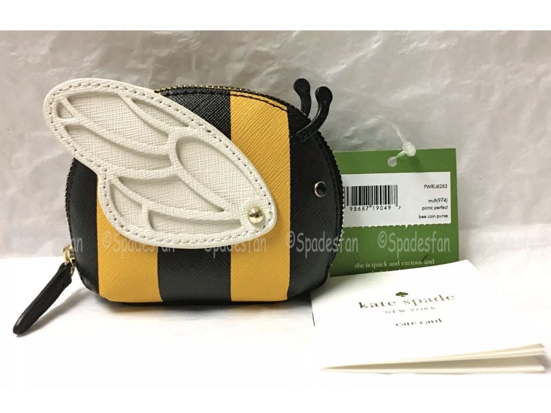 Kate Spade leather bee coin purse