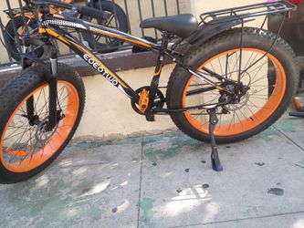Orange black bike
