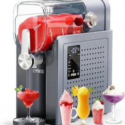 Slushie Machine for Home, Soft Serve Ice Cream Machine, 88oz Vessel Slushy Machine with 6 Preset Programs, Frozen Drink Maker for Slush, Margaritas, S